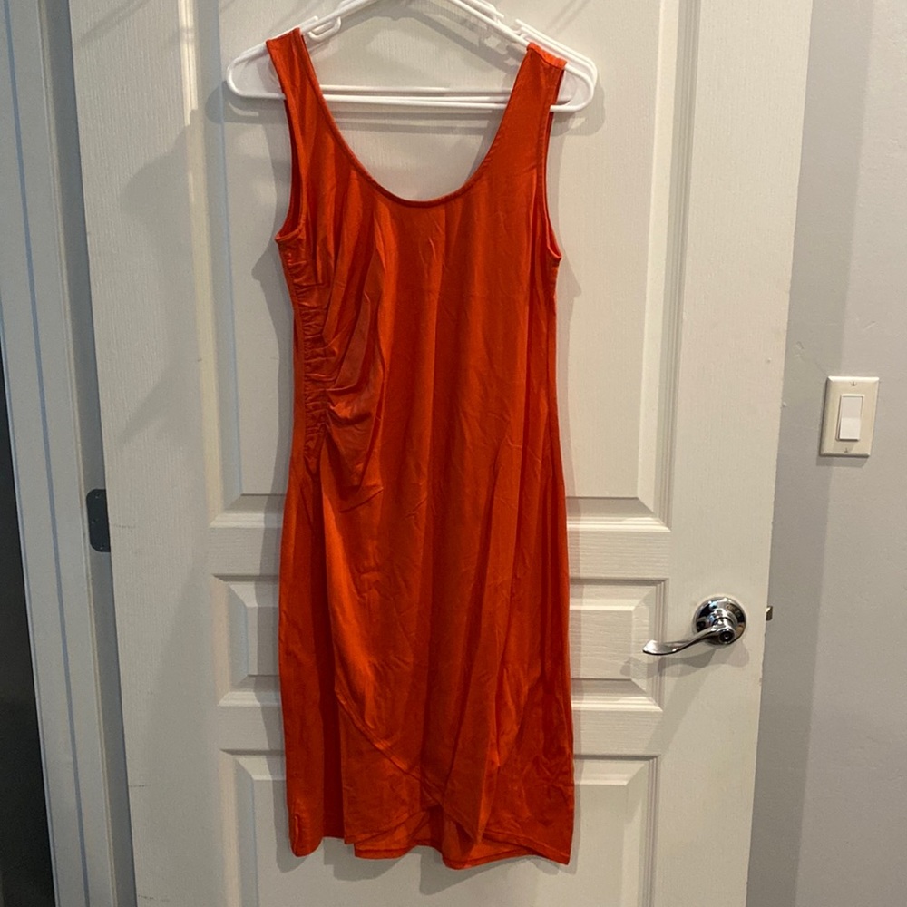 Harlow & Rose tangerine midi dress